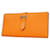 Béarn Hermès Bearn Orange Leder  ref.1262648
