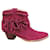 Isabel Marant Ankle Boots Dark red Deerskin  ref.1262785