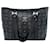 Bolsa Shopper MCM Visetos, preta com prata, bolsa de ombro, bolsa de mão média. Preto  ref.1262787