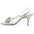 Autre Marque Silver SlingBack Embellished Open Toe Heels Silvery Metallic  ref.1262845