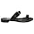 Salvatore Ferragamo Black Satin Toe Loop Flat Louisa Sandals Leather  ref.1262861