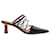 Autre Marque Black Pointed Toes Mules with Twisted Heel Leather  ref.1262878