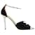 Autre Marque Black Satin Heels with Faux Pearls Leather  ref.1262882