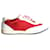 Giorgio Armani Sneakers in pelle e tela Rosso  ref.1262928