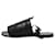 Autre Marque Pantofole con cinturino a corrente incrociata in pelle nera Nero  ref.1262940