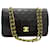 Chanel Black vintage 1991-94 medium Classic double flap bag Leather  ref.1263076