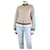 Autre Marque Brown geometric jacquard track jacket - size M Cotton  ref.1263088