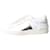 Valentino White gold striped stud detail trainers - size EU 37.5 Leather  ref.1263098