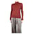 Chloé Maroon ribbed high-neck jumper - size S Dark red Wool  ref.1263118