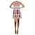 Red Valentino Multicoloured sleeveless embroidered leather dress - size UK 6 Multiple colors  ref.1263122