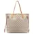 Louis Vuitton White Damier Azur Neverfull MM Leather Cloth  ref.1263146
