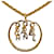 Collier pendentif chaîne lettre dorée Chanel Métal Plaqué or  ref.1263156