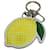 Porte-clés à breloque citron monogramme jaune Louis Vuitton Toile  ref.1263166