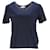 Tommy Hilfiger Camiseta feminina com gola e detalhe de corrente Azul marinho Algodão  ref.1263222
