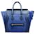 Luggage Céline Equipaje Azul Cuero  ref.1264923