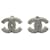 Chanel Logo CC Silvery Metal  ref.1265453