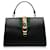 GUCCI Handbags Sylvie Top Handle Black Linen  ref.1265593
