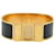 Orologio vintage Hermès Loquet placcato in oro con cinturino in pelle di lucertola blu L01.201 Circa 2000  ref.1265944