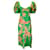 Autre Marque Johanna Ortiz Emerald Green Colorful Culture Midi Dress Cotton  ref.1265998