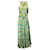 Autre Marque Plan C Verde / Vestido largo con estampado floral multicolor amarillo Algodón  ref.1266001