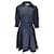 Autre Marque Nina Ricci Navy Blue Belted Micro Trench Coat Polyester  ref.1266003