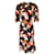 Autre Marque Marni Noir / Robe midi rouge en crêpe imprimé floral et bordures en satin multicolore Viscose  ref.1266017