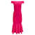 Autre Marque Roland Mouret - Robe midi en tricot rose vif à épaules dénudées Viscose  ref.1266022