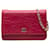 Wallet On Chain Carteira Chanel Camélia Rosa em Bolsa Crossbody com Corrente Couro  ref.1266028