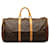 Keepall marrón con monograma de Louis Vuitton 50 Bolsa de viaje Castaño Cuero  ref.1266030
