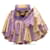 Purple Fendi Raffia Intreccio Pico Baguette Crossbody Bag Wicker  ref.1266033