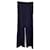 Pantaloni a gamba dritta in maglia a coste Nanushka Oni in lana blu navy  ref.1266096