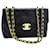 Chanel maxi lambskin vintage 1994 Classic Double Flap Black Leather  ref.1266263