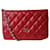 Wallet On Chain Chanel Pelle di agnello rossa 2014 Portafoglio a catena Rosso  ref.1266265