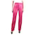 Autre Marque Fuchsia leather trousers - size UK 10 Pink  ref.1266283