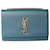 Saint Laurent Bolsa Kate com corrente pequena verde mar profundo Azul Couro  ref.1266289