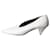 Céline Zapatos de tacón gatito de piel con punta en punta en color blanco - talla UE 38 Cuero  ref.1266294