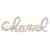 Barette à logo tourbillonnant de strass dorés et de perles Chanel Métal Plaqué or  ref.1266329