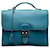 Hermès Blue Clemence Sac a Depeches 27 Leather Pony-style calfskin  ref.1266338