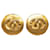 Chanel Gold CC Clip On Earrings Golden Metal Gold-plated  ref.1266344