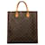 Louis Vuitton Brown Monogram Sac Plat Cuir Toile Marron  ref.1266383