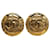 Pendientes de clip Chanel Gold CC Dorado Metal Chapado en oro  ref.1266391