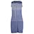 Chanel CC Buttons Paris / Dubai Schimmerndes Kleid Blau Seide  ref.1266395