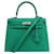 Hermès Kelly 25 Green Leather  ref.1267004