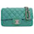 Chanel Matelassé Green Leather  ref.1268068