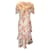 Autre Marque Johanna Ortiz Ivory / Red Floral Printed One Shoulder Silk Midi Dress Multiple colors  ref.1268264