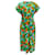 Autre Marque Muveil – Grünes, mehrfarbiges Baumwollkleid mit Blumenmuster Baumwolle  ref.1268267