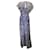Autre Marque Prabal Gurung Blue / White Printed Silk Maxi Dress  ref.1268276