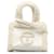 Autre Marque White Telfar x UGG Small Shearling Crinkle Shopper Tote Satchel Leather  ref.1268325