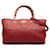Rote, mittelgroße Shopper-Tasche aus Bambus von Gucci Leder  ref.1268361