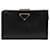 Portefeuille compact en cuir Saffiano noir Prada  ref.1268378